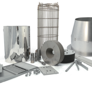 Sapphire growth furnace hot zone materials including tungsten and molybdenum components